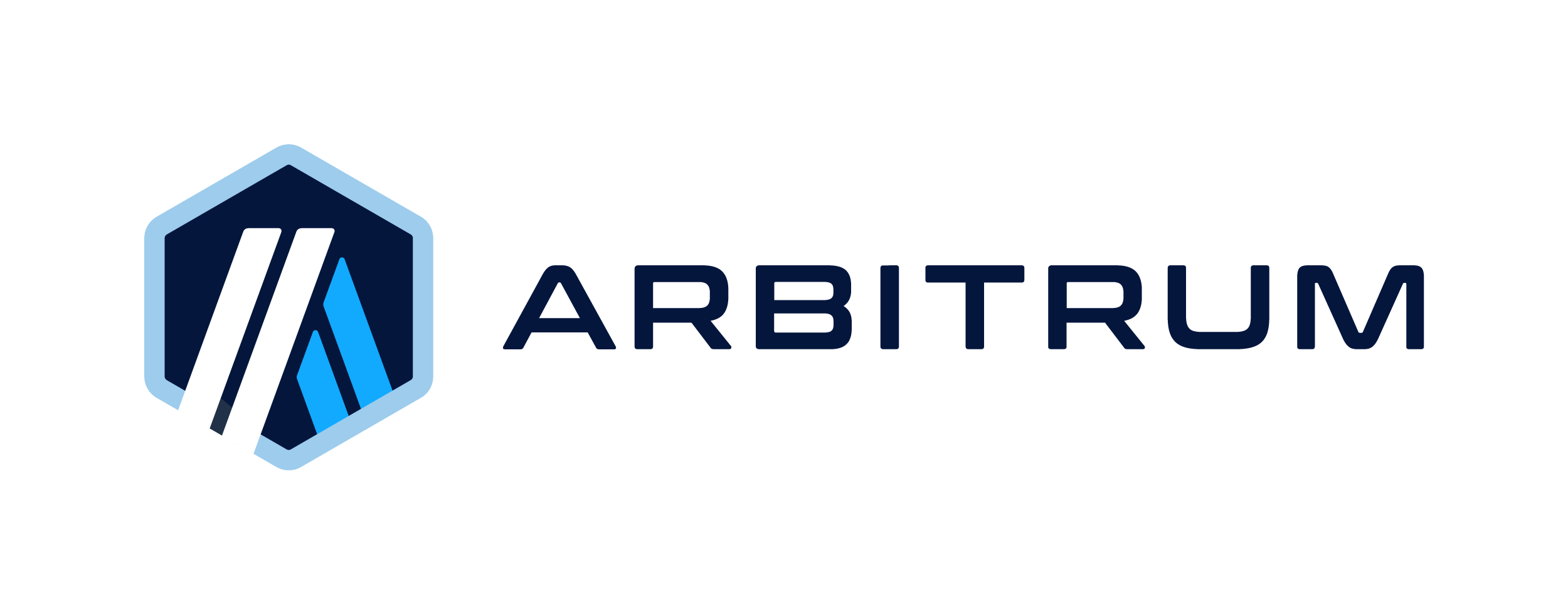 Arbitrum完整官方蓝色与深蓝色横版标识